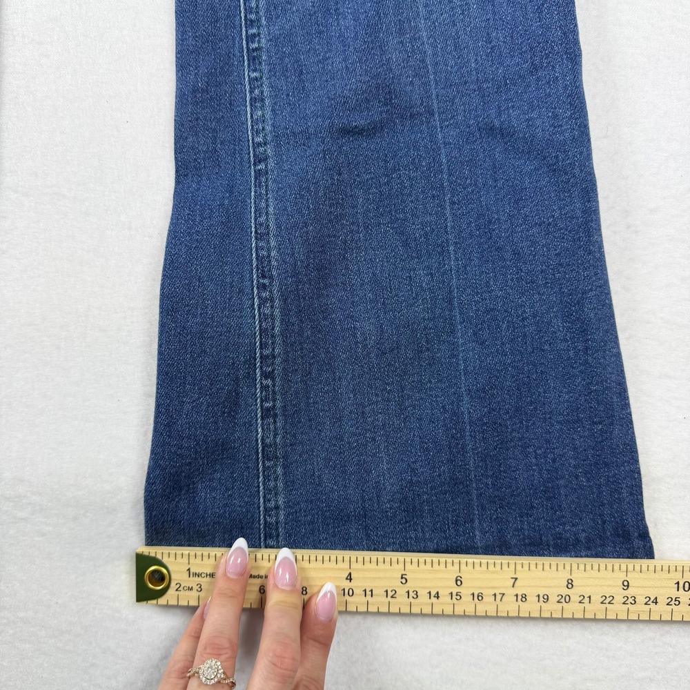 Anthropologie Pilcro High Rise Trouser Bootcut Jeans Blue Button Fly Size 28 - Picture 15 of 15